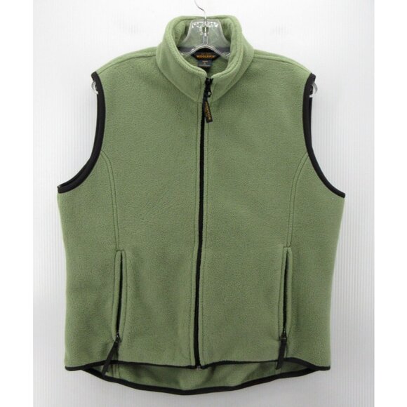 VINTAGE Woolrich Vest Large Fleece Jacket Coat Windbreaker Full Zip - Picture 1 of 9